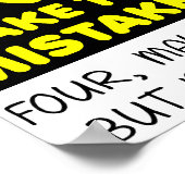 Affiche drôle de multiples erreurs (Coin)