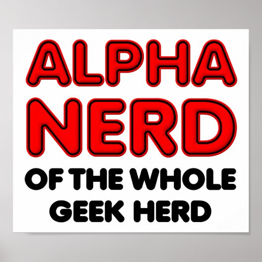 Affiche drôle de nerd alpha (Devant)