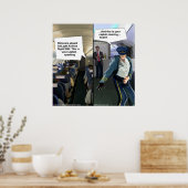 Affiche drôle de pilote hipster (Cuisine)
