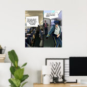 Affiche drôle de pilote hipster (Bureau à domicile)