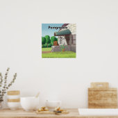 Affiche drôle de Pomeranian sur Granite (PomGranit (Cuisine)