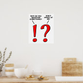 Affiche drôle de ponctuation (Cuisine)