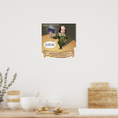 Affiche drôle de selfie de Shakespeare (Cuisine)