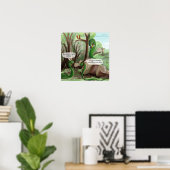 Affiche drôle de serpent et souris (Bureau à domicile)