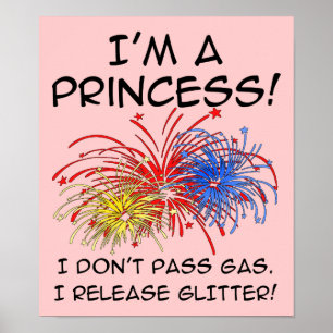 Affiche drôle de signalisation Princess Release Gl