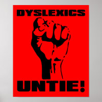 Affiche drôle de signe de dyslexiques