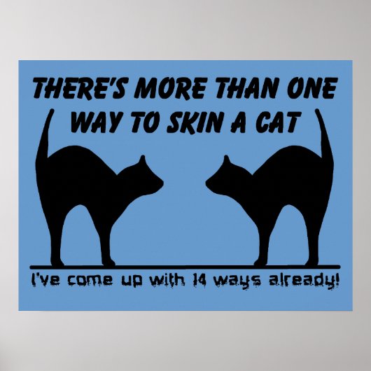 Affiche drôle de signe d'impression de chat de pea (Devant)