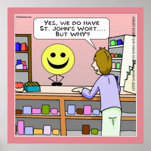 Affiche drôle de St Johns Wort Rick London (Devant)