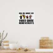 Affiche drôle de succès de jeux vidéo (Cuisine)