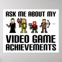 Affiche drôle de succès de jeux vidéo