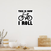 Affiche drôle de vélo Comment je roule (Cuisine)
