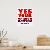 Affiche drôle de votre opinion (Cuisine)
