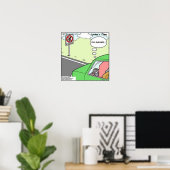 Affiche drôle de zone sans calamar (Bureau à domicile)