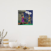 Affiche drôle d'Hippie Crash Test (Cuisine)