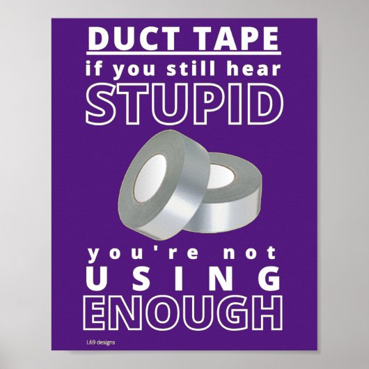 affiche drôle "DUCT TAPE...2" (Devant)