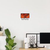 Affiche drôle d'un grand pêcheur ruiné (Bureau à domicile)