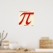 Affiche drôle et humble Pi R carré (Cuisine)