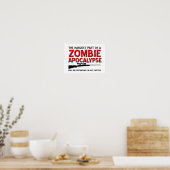 Affiche drôle excitée pour l'apocalypse des zombie (Cuisine)