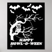 affiche drôle "HAPPY HOWL-O-WEEN" (Devant)
