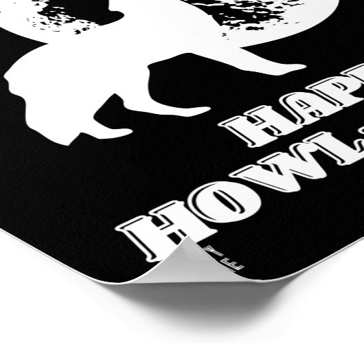 affiche drôle "HAPPY HOWL-O-WEEN 2" (Coin)