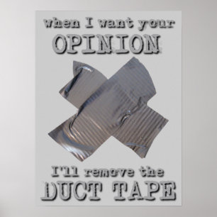 Affiche drôle humour avis ruban adhésif duct tape