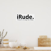 Affiche drôle iRude (Cuisine)