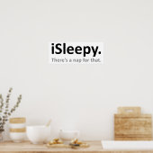 Affiche drôle iSleepy (Cuisine)