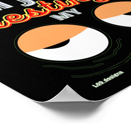 affiche drôle "JE NE DORME PAS..." (Coin)