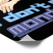 affiche drôle "JE NE FAIS PAS LE LUNDI" (Coin)