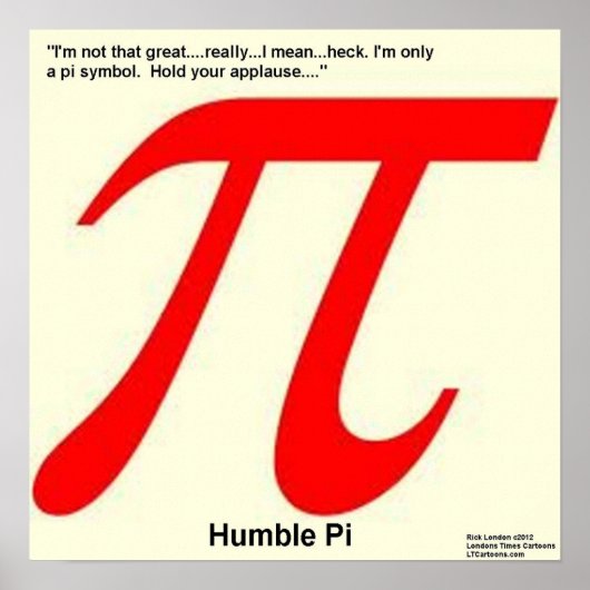 Affiche drôle Pi humble sont carrés (Devant)
