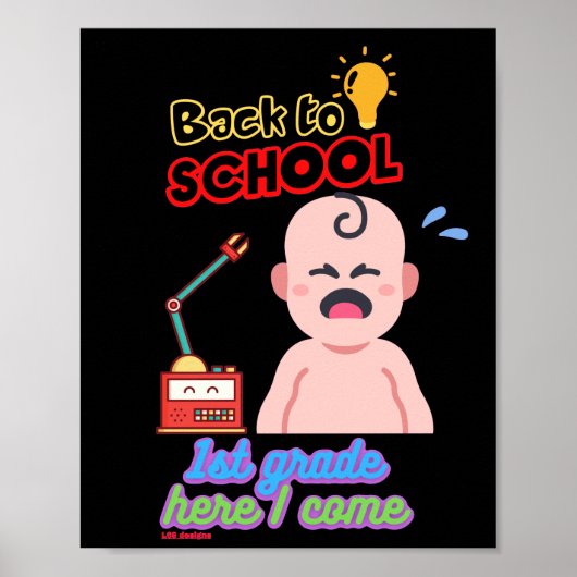 affiche drôle "RETOUR À L'ÉCOLE" (Devant)