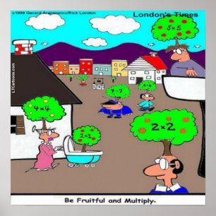 Affiche drôle « Soyez féconds et multipliez »