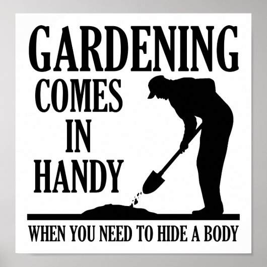 Affiche drôle sur le corps des jardiniers (Devant)