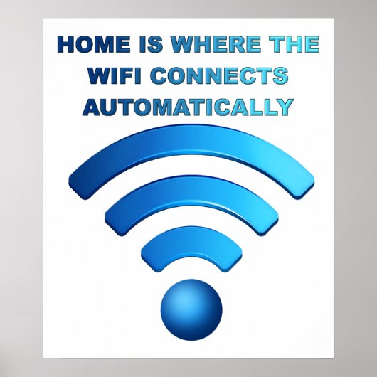 Affiche drôle sur le Wifi à la maison (Devant)