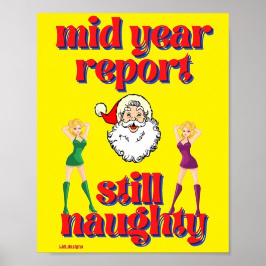 affiche drôle "TOUJOURS NAUGHTY" (Devant)