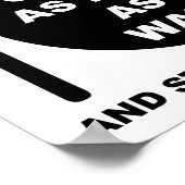 Affiche drôle : toujours prendre du poids (Coin)