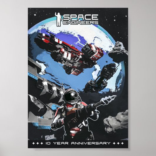 Affiche du 10e anniversaire des ingénieurs spatiau (Devant)