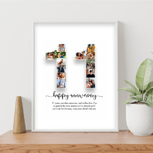 Affiche du 11e anniversaire du collage photo