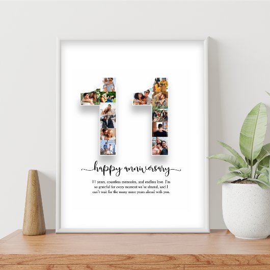 Affiche du 11e anniversaire du collage photo