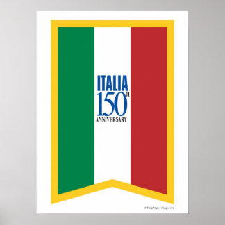 Affiche du 150e anniversaire de l'Italie