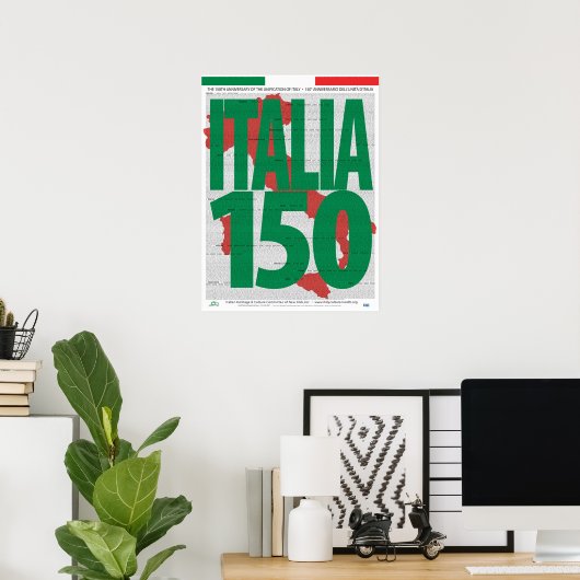 Affiche du 150e anniversaire de l'unification de l (Bureau à domicile)