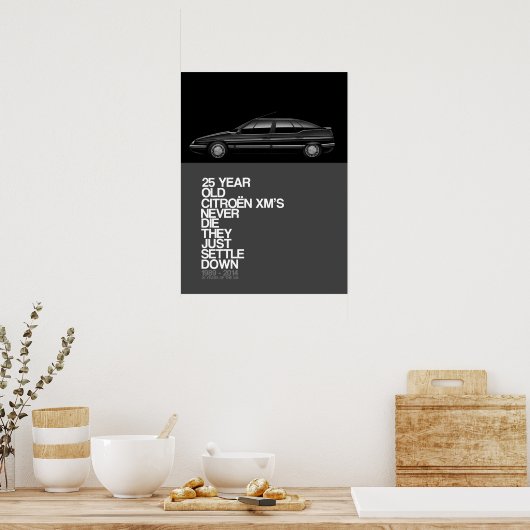 Affiche du 25e anniversaire de Citroen XM (Cuisine)