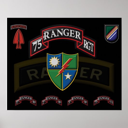 Affiche du 75e régiment de rangers (Devant)