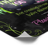 Affiche du Baby shower de l'Halloween de sorcière (Coin)