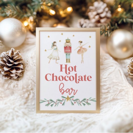 Affiche du bar de chocolat chaud aux écrous de Noë