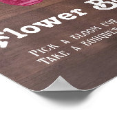 Affiche du bar de fleurs rustique en pot Mason (Coin)