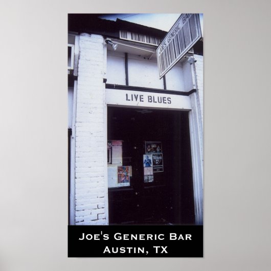 Affiche du bar générique de Joe (Devant)