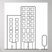 Affiche du bâtiment hiérarchique (Devant)