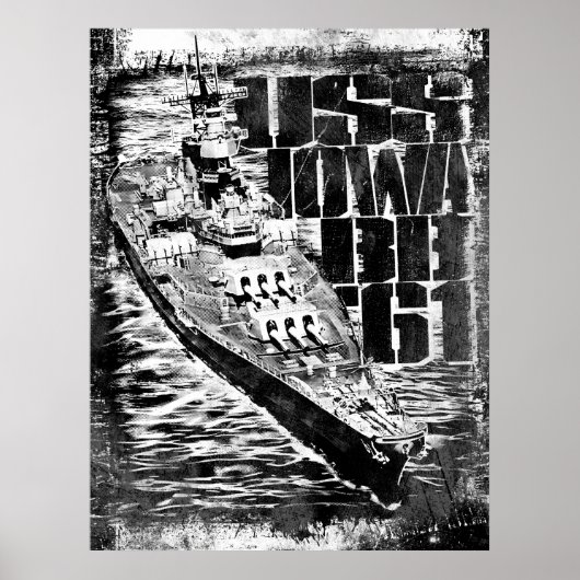 Affiche du Battleship Iowa (Devant)