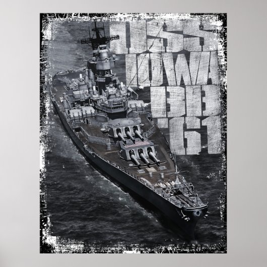 Affiche du Battleship Iowa (Devant)